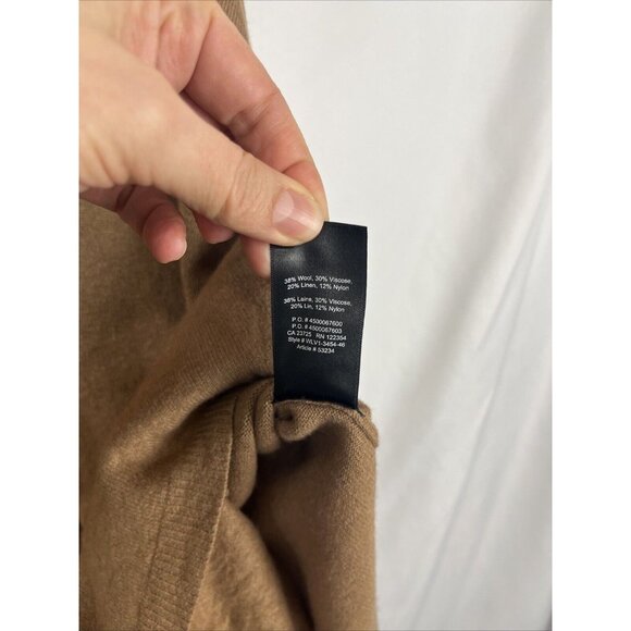 Aritzia Babaton Merino Wool Camel-Colour V-Neck Sweater Women's Size XXS - Picture 6 of 9